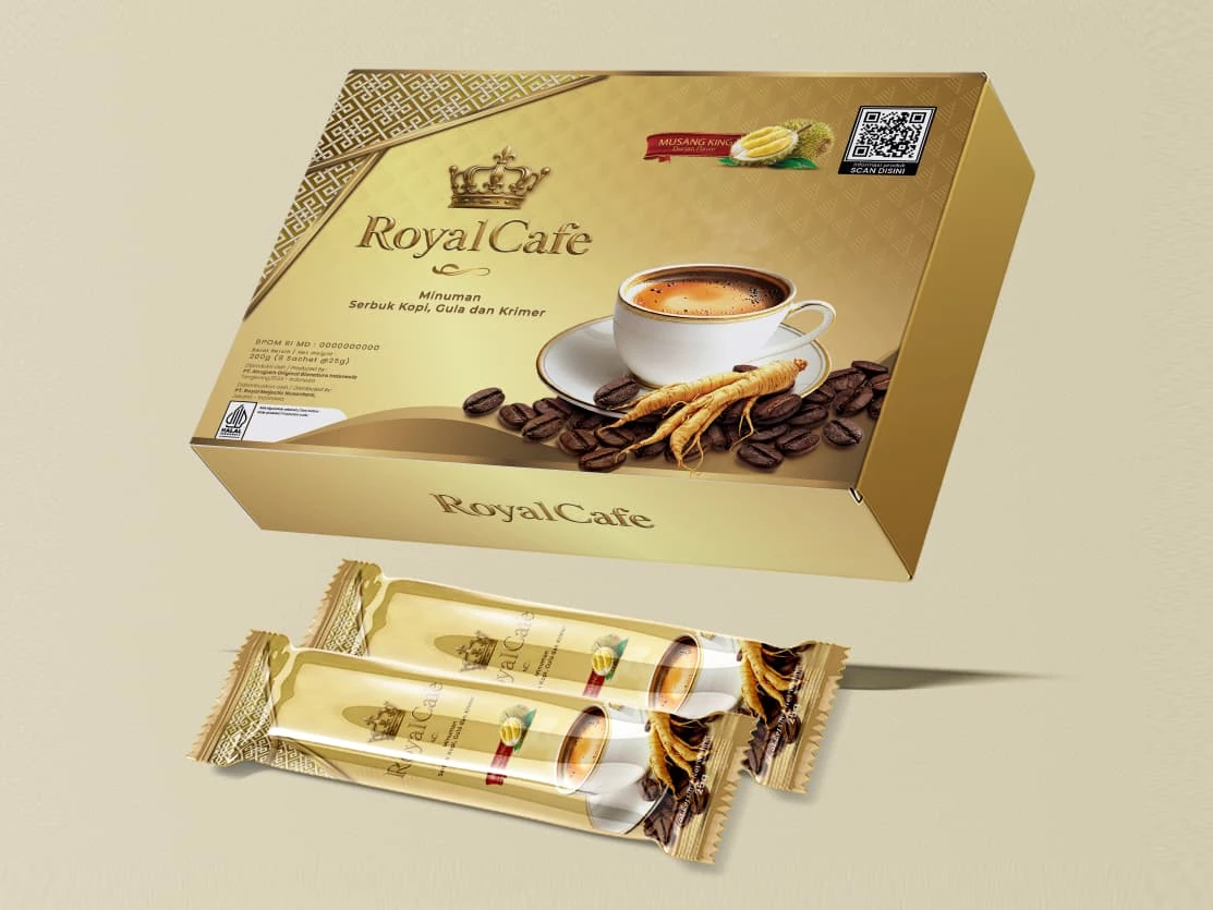 Kemasan RoyalCafe emas